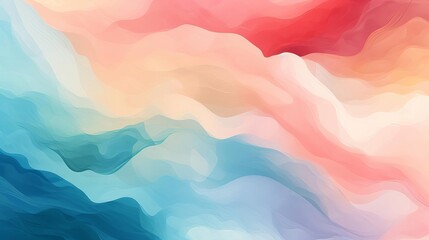 Lyrical abstraction flat design top view emotional landscapes theme water color colored pastel