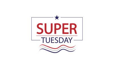 Fashionably Patriotic USA Flag Illustration Design for Super Tuesday