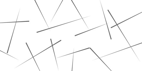 Black and gray outline monochrome texture. Vector illustration. Abstract white background with random black lines