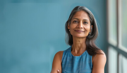 Fototapeta premium indian businesswoman standing confidently