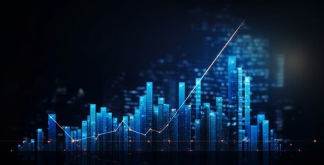 Naklejka premium Business growth, Boost business or success concept, profit growth, sales and revenue growth, Progress or development concept, arrow chart Future Growth Plan, Bitcoin