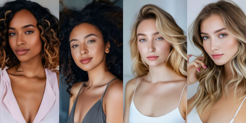 Four women with different hair colors.