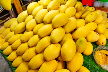 Fresh yellow mango as background