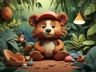 little bear in the junjle