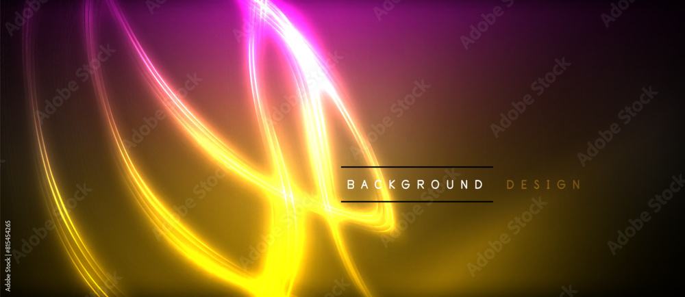 Aufkleber An artful display of amber and magenta visual effect lighting creating a swirling lens flare on a dark background, resembling a gas circle. A captivating event of light and heat