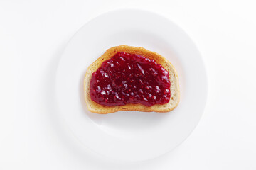 Toasted bread with jam