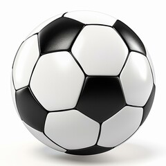 Photo of a soccer ball on a plain white background, Ai Generated.