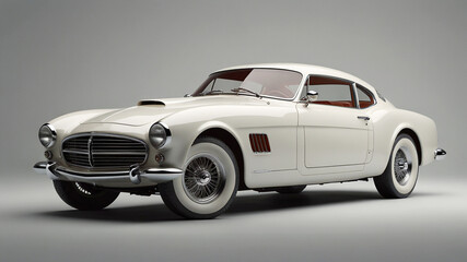 Fototapeta premium Classic Car on white color. vintage car 