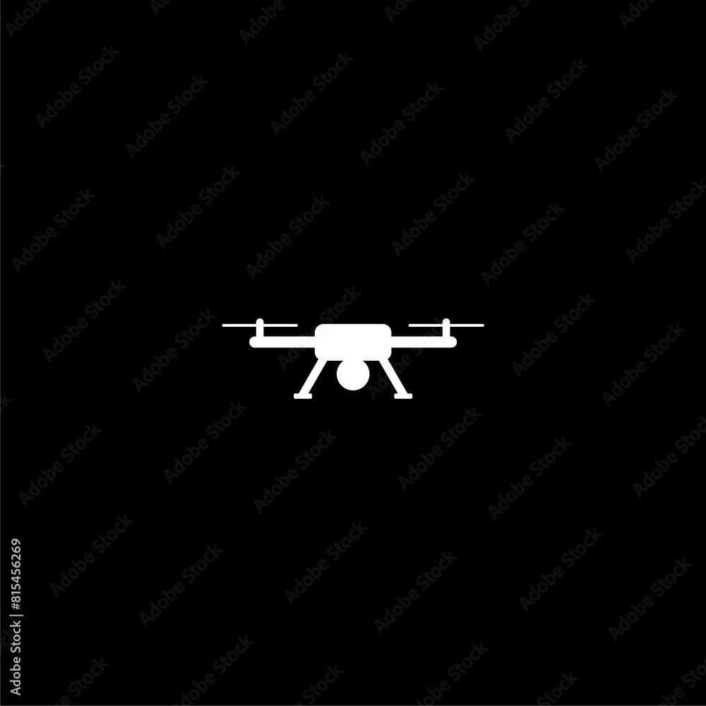 Poster drone simple icon isolated on dark background