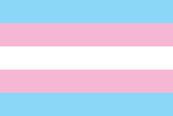 Transgender pride flag in vector format