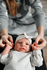 Large portrait of a newborn baby