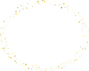 Golden confetti pattern Isolated on transparent background. Grunge grainy texture. Remove png, Clipping Path