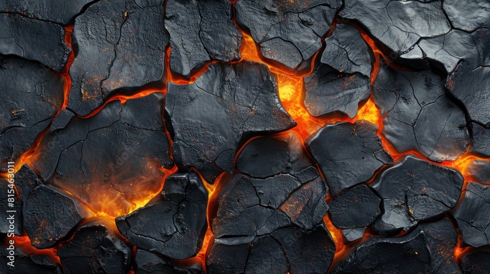 Poster detailed lava texture tiles arranged in a minimalistic pattern