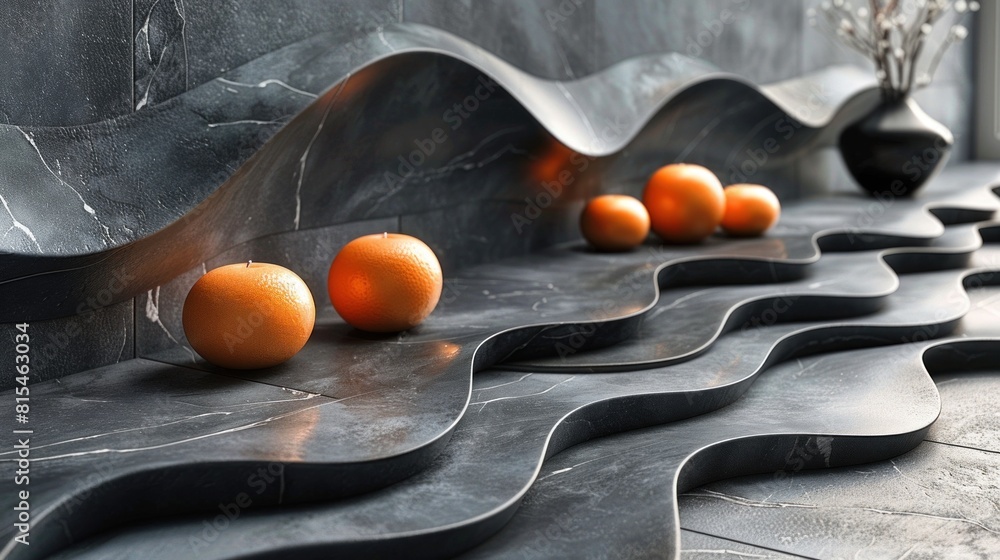 Poster realistic lava-inspired tile design with minimalistic approach