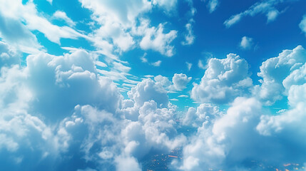 cloudscape with denser clouds and blue sky, Heavenly Heights.