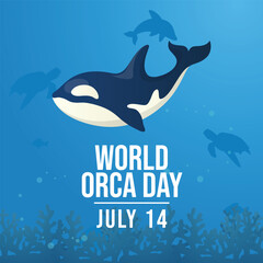 vector graphic of World Orca Day ideal for World Orca Day celebration.