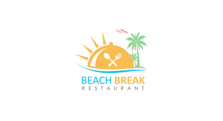 Beach Restaurant logo, Food logo, Beach logo, Restaurant logo