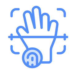 Hand Scan Icon With Linear Color Style