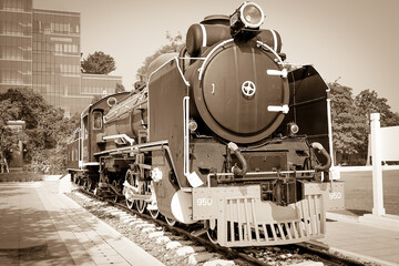 Obraz premium the part of the train with dramatic tone