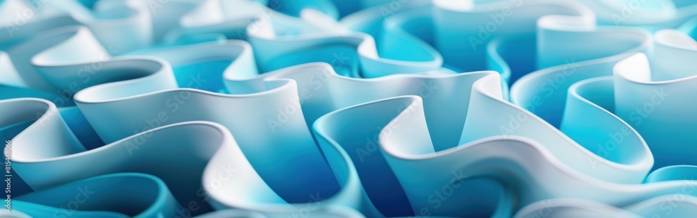 Aufkleber detailed view of a blue and white object with a wavy texture