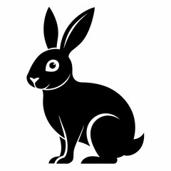 Rabbit silhouette vector  illustration 