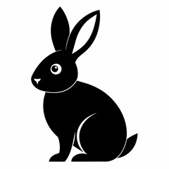 Rabbit silhouette vector  illustration 