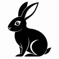 Rabbit silhouette vector  illustration 