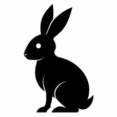 Rabbit silhouette vector  illustration 