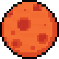 Pixel art mars planet icon © Patinya_P_Ang