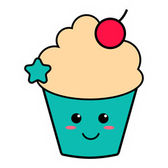 Cute Cupcake Sticker