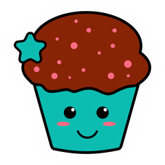 Cute Cupcake Sticker