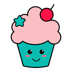 Cute Cupcake Sticker