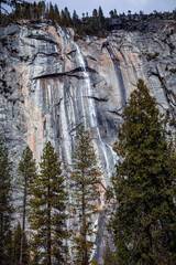 Seasonal Cascades over the Granite Walls of Yosemite, Yosemite National Park, California