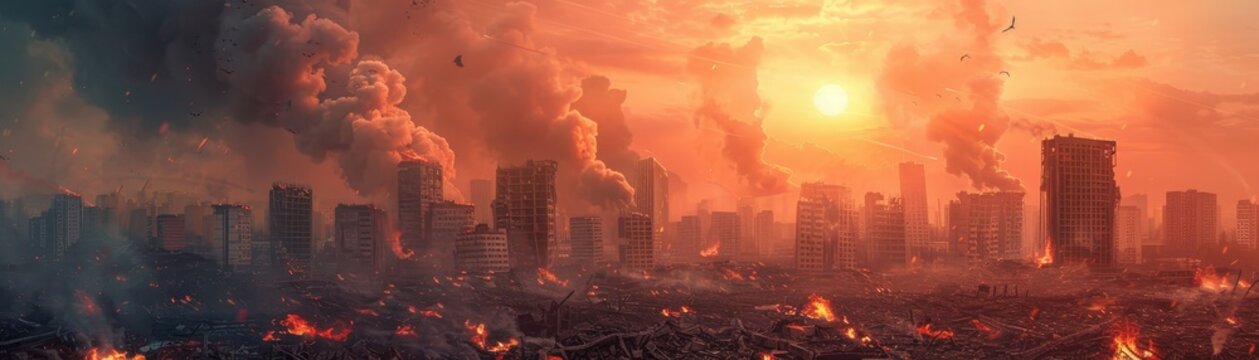 Destroyed City, Natural Disaster, After War.