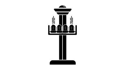 Drop Tower , black isolates silhouette