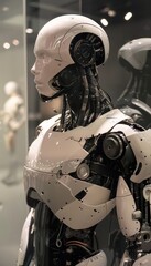 Cutting-edge humanoid robots with advanced ai, displaying state-of-the-art technology