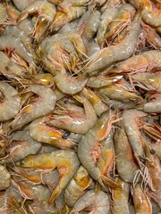 fresh shrimps on the market.this photo was taken from Bangladesh.