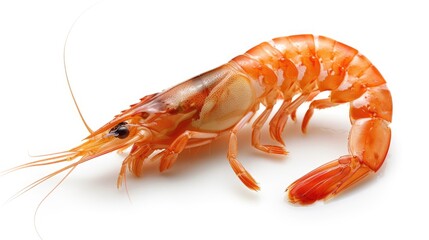 Shrimp on a white background