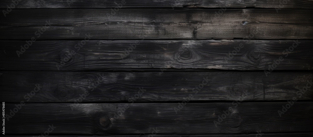 Poster horizontal wallpaper with an old black wood texture background providing ample copy space image