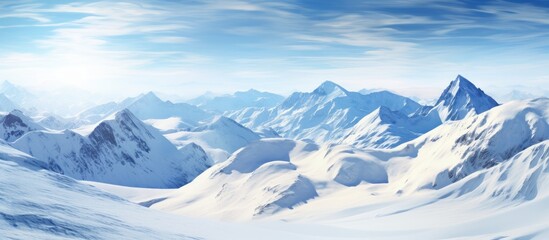 The enchanting beauty of mountains in winter with snow creates a captivating scenery that can be appreciated from a distance or up close Don t miss the opportunity to enjoy this stunning copy space i
