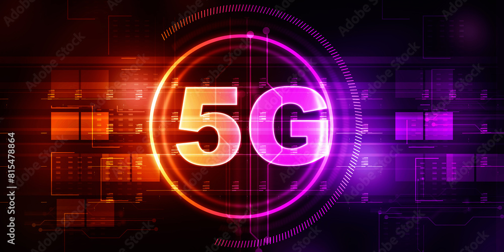 Poster 2d rendering 5g network 5g connection