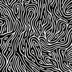 Naklejka premium Abstract Black and White Fluid Lines Art. Vector illustration design.