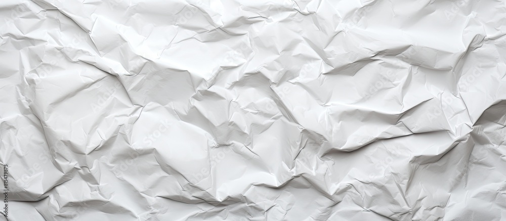 Poster the crumpled paper has a white color texture background perfect for a copy space image