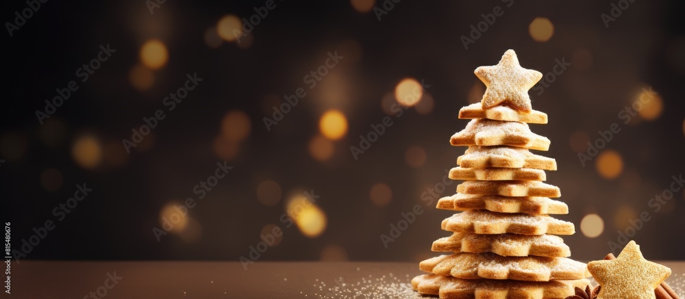 Aufkleber a copy space image featuring christmas tree shaped cookies to capture the essence of the christmas c