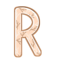 Letter R cute alphabet 