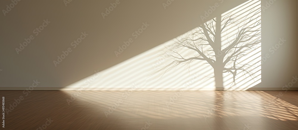 Leinwandbilder a tree s shadow casting across the floor depicting the concept of a tree providing shade. creative b