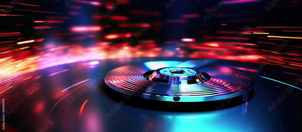 Aufkleber check out my portfolio for a captivating image of a harddisk against a stunning fiber optical backgr