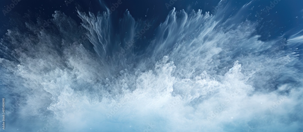 Fototapete in this copy space image a dynamic burst of white powder is frozen in motion creating an abstract an