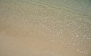 Sea wave and soft sandy.