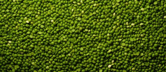 Green Gram Mung Beans background creating a captivating copy space image for the vegan food concept